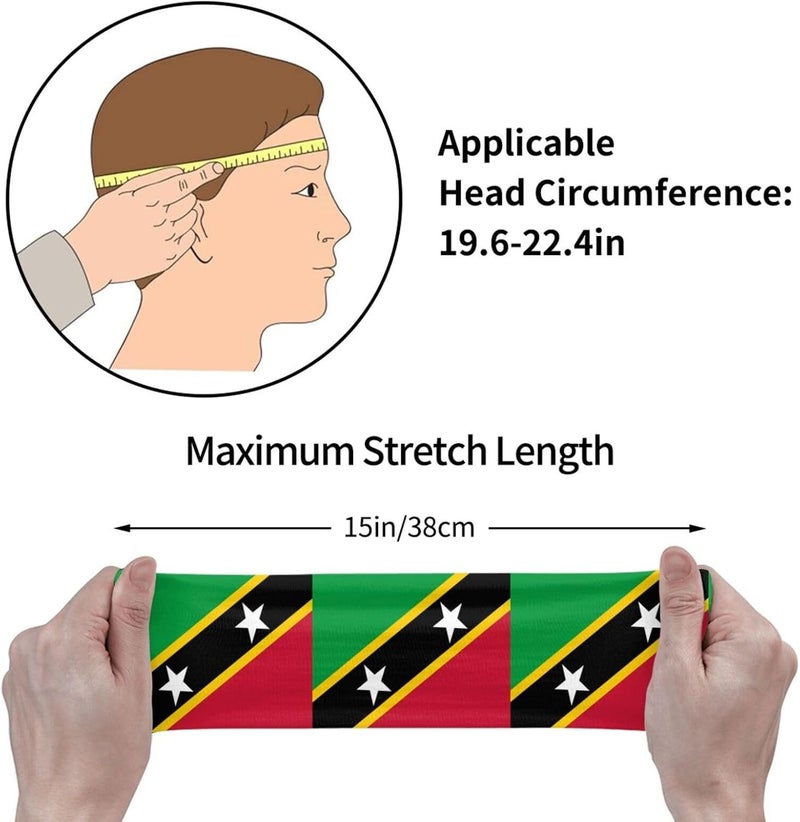 AKMCBSH National Flags Sports Sweatband Head Bands for Women Men - Moisture-Wicking Non-Slip Headband for Running Yoga Workout Fitness and Gym - Image 3
